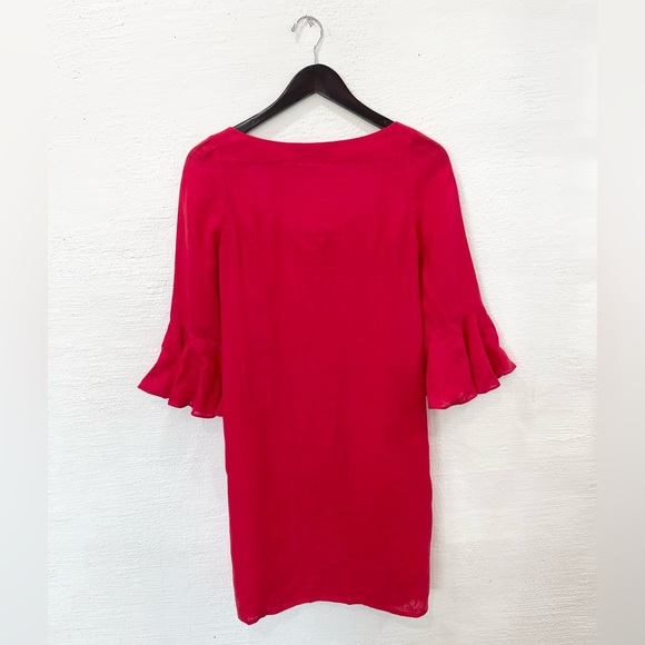 Sleeper Jane Linen Mini Dress Red - Picture 5 of 5